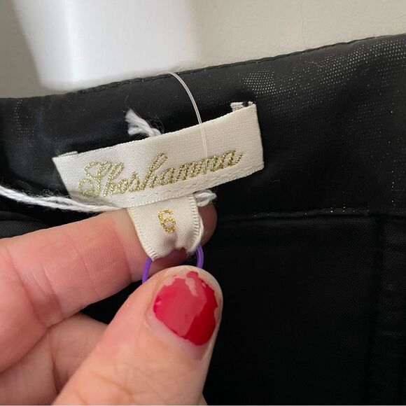 NWT Shoshanna coctail black mettalic strapless mini fit flare Dress… - Picture 6 of 14